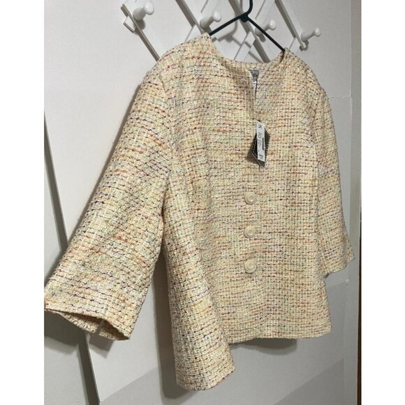 Bob Mackie Studio Women’s Blazer 22W Moroccan Paisley Multicolor Office Jacket - Picture 3 of 7